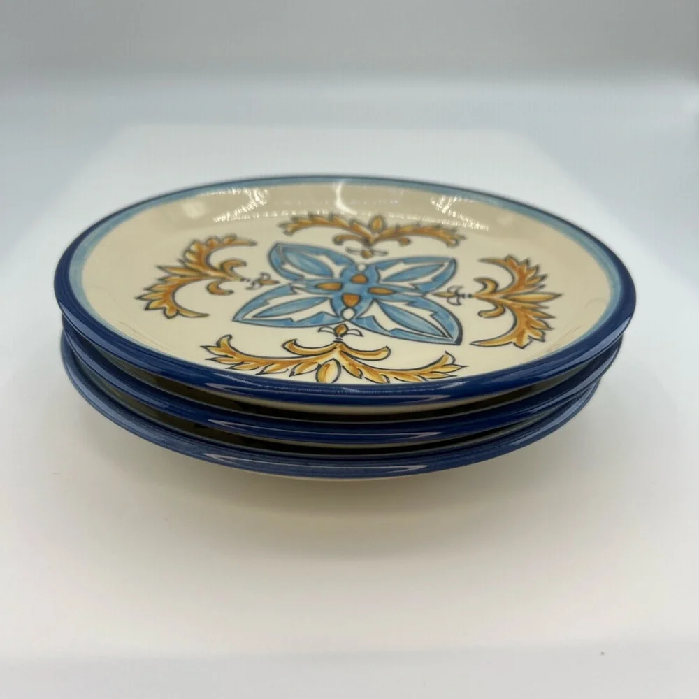 Pottery Barn Isabella Dessert Bread & Butter Plates Set of 3 Dishes